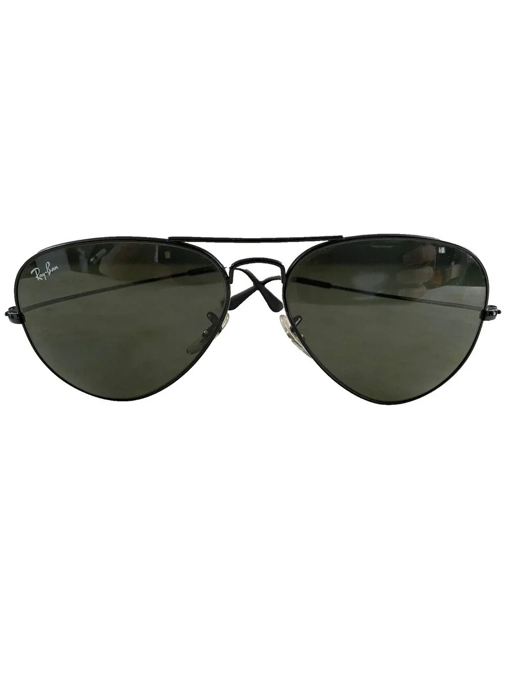 Ray Ban RB3025 Aviator Large Metal Black Sunglasses 58•14